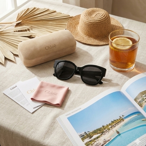 Chloé CH0197S Butterfly Sunglasses Blk